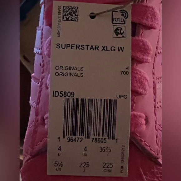 NIB Adidas superstar Hot Pink 5.5 - Picture 6 of 6